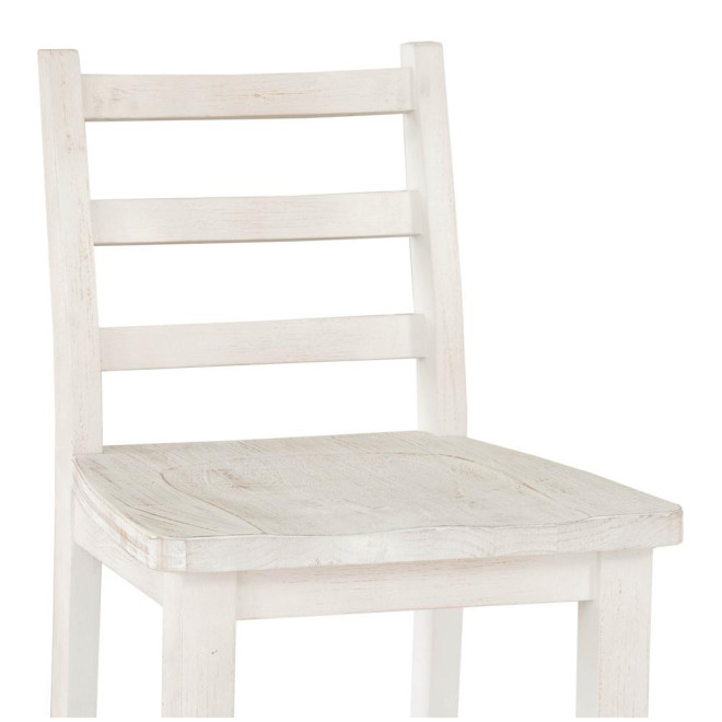 Lot de 2 Chaises Hautes Bois Blanc 47x51x95cm