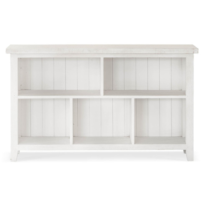 Bücherregal Holz Weiß 130x33x78cm