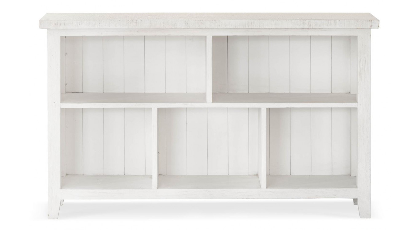 Bücherregal Holz Weiß 130x33x78cm