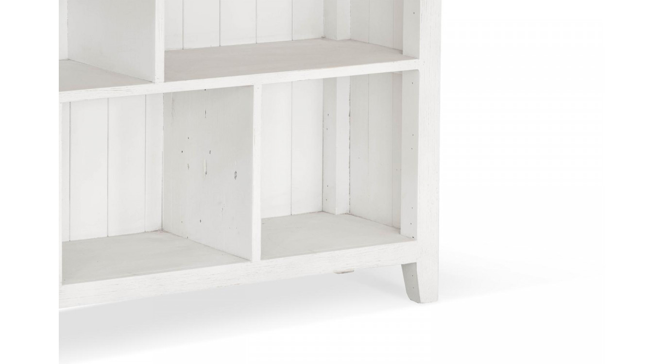 Bücherregal Holz Weiß 130x33x78cm