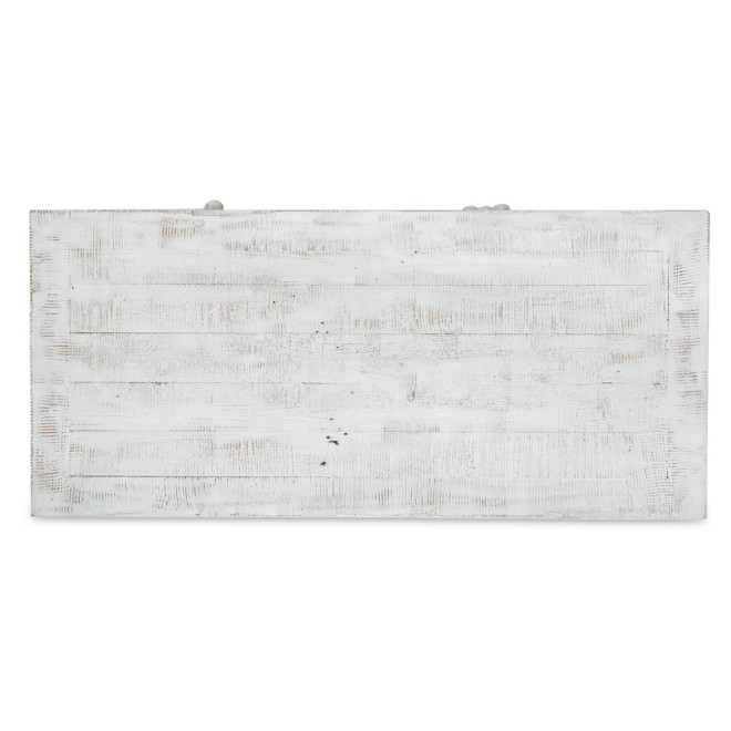Commode 6 Tiroirs Bois Blanc 100x45x129cm
