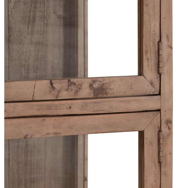 Vaisselier Bois Métal Marron 87x38x180cm