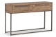 Console 2 Tiroirs Bois Métal Marron 120x35x76cm