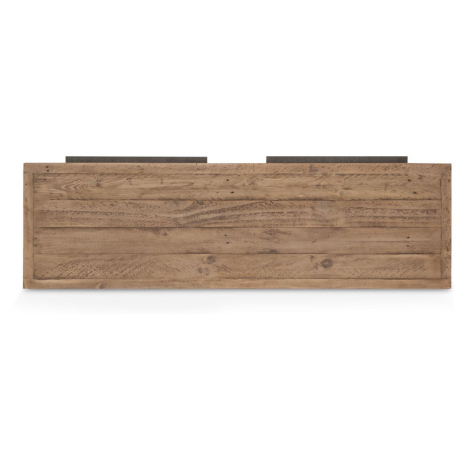 Konsole mit 2 Schubladen Holz Metall Braun 120x35x76cm