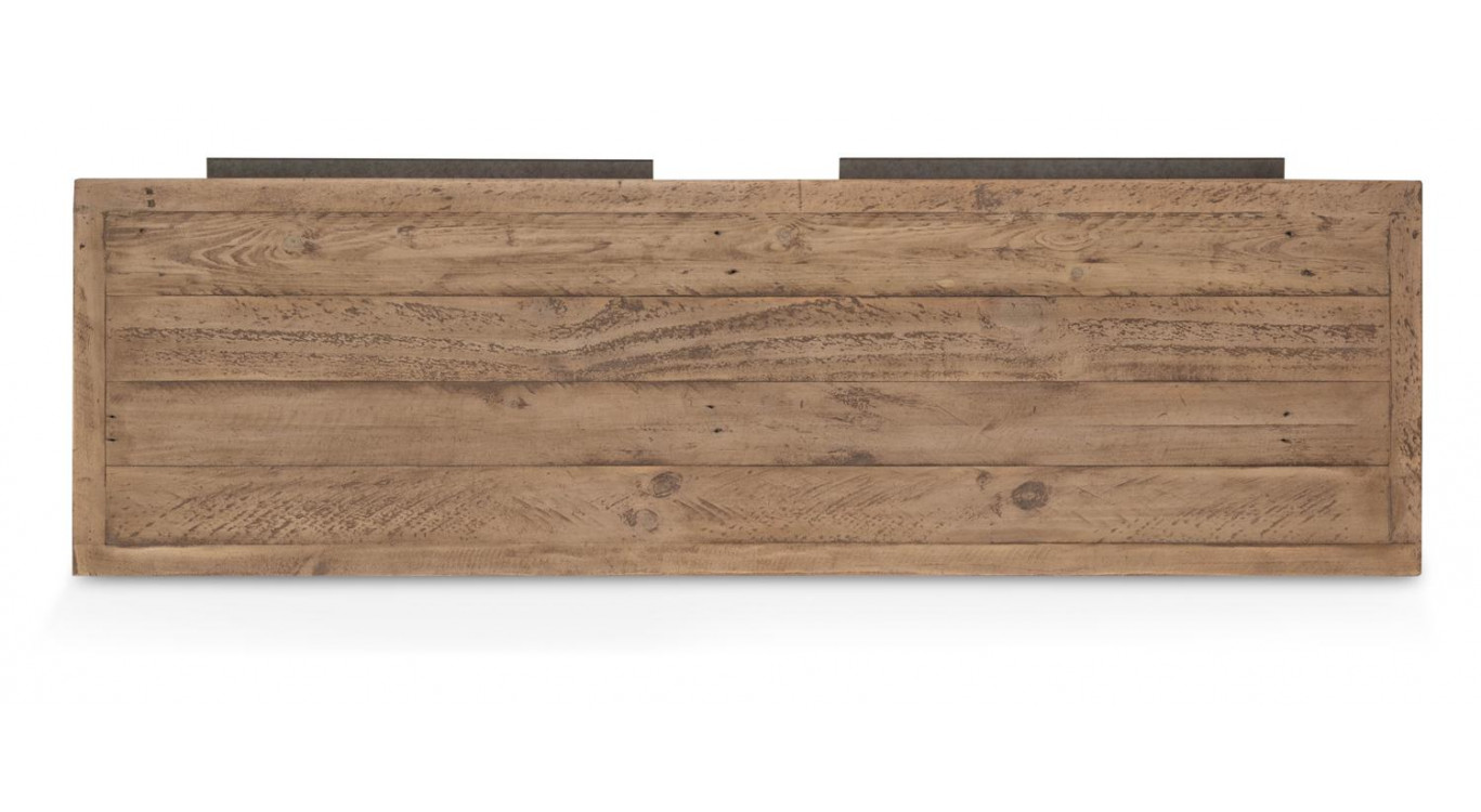 Konsole mit 2 Schubladen Holz Metall Braun 120x35x76cm