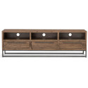 Soporte TV 3 Cajones Madera Metal Marrón 180x45x55cm