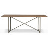 Table à Manger Bois Métal Marron 180x90x76cm