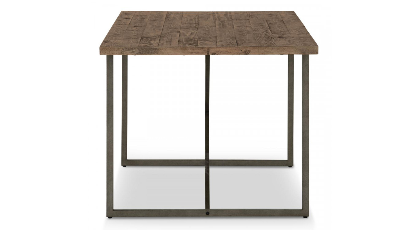Esstisch Holz Metall Braun 180x90x76cm