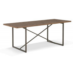 Esstisch Holz Metall Braun 180x90x76cm