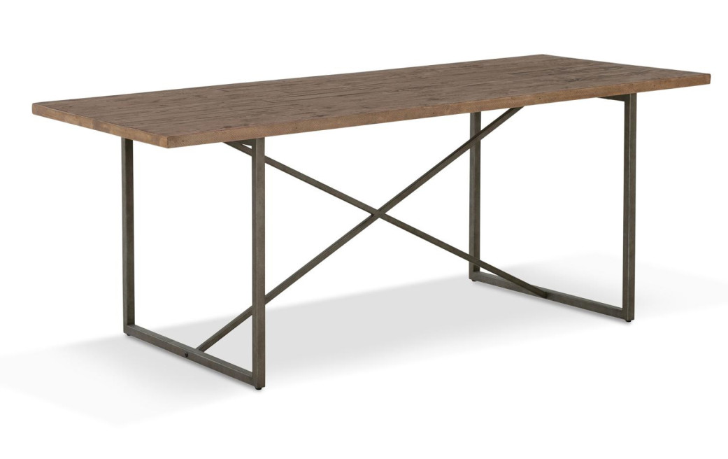 Esstisch Holz Metall Braun 180x90x76cm