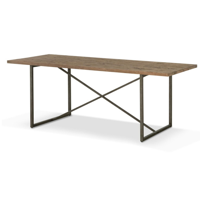 Esstisch Holz Metall Braun 180x90x76cm