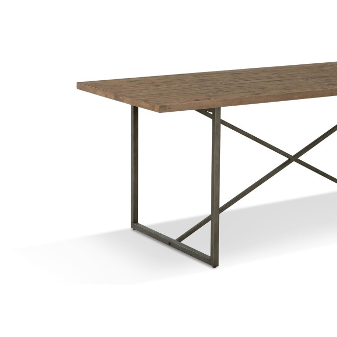 Esstisch Holz Metall Braun 180x90x76cm