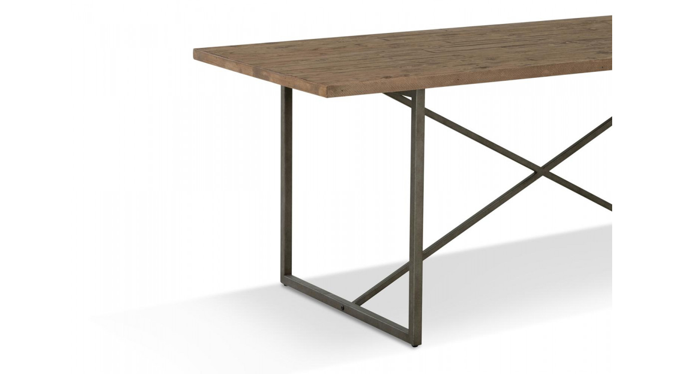 Esstisch Holz Metall Braun 180x90x76cm