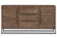 Sideboard mit 3 Schubladen Holz Metall Braun 157.5x45x81cm