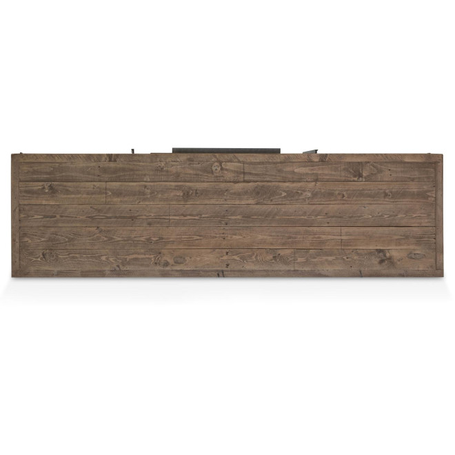 Sideboard mit 3 Schubladen Holz Metall Braun 157.5x45x81cm