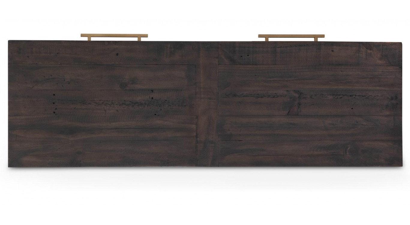 Commode 6 Tiroirs Bois Marron 140x45x85cm