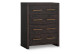 Commode 4 Tiroirs Bois Marron 90x45x115cm