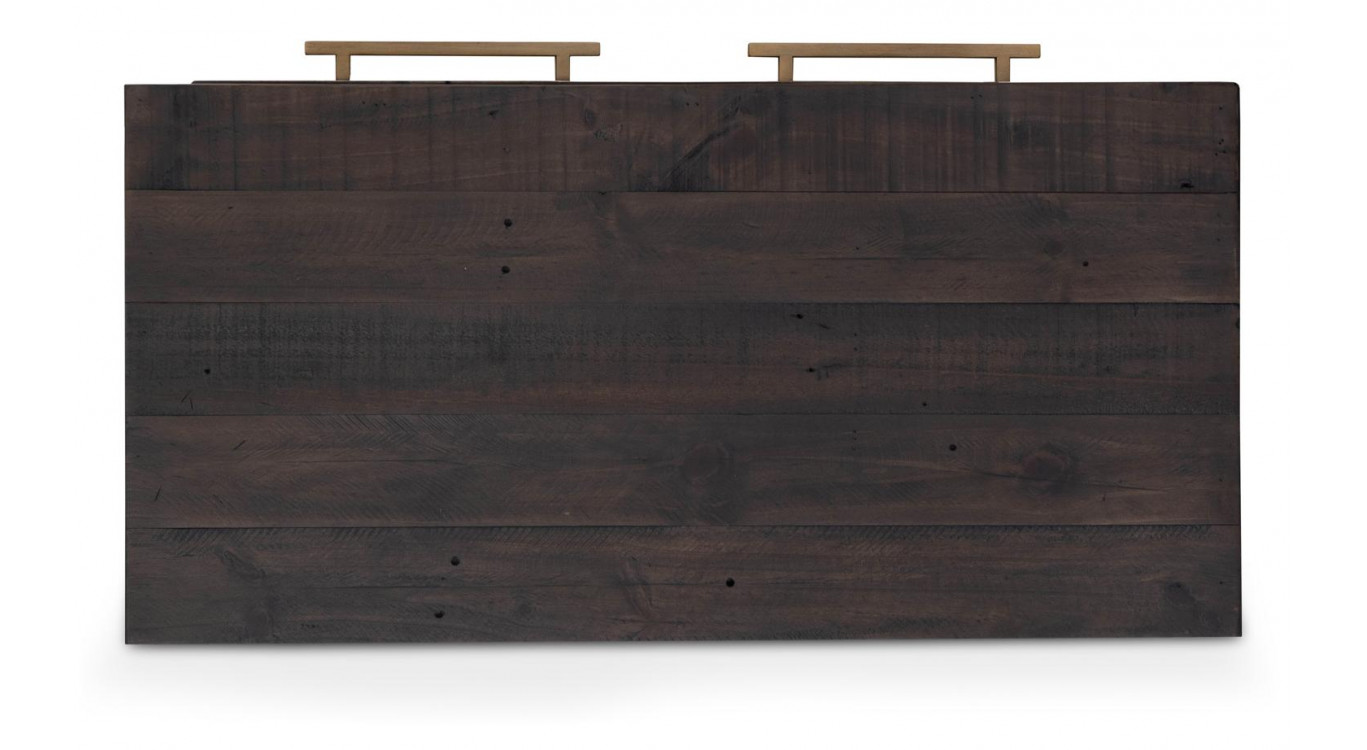 Commode 4 Tiroirs Bois Marron 90x45x115cm