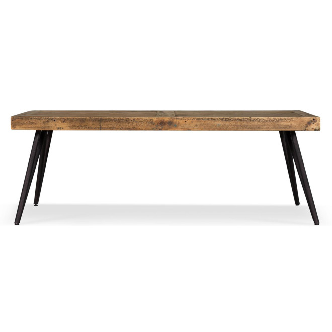 Table Basse Bois Métal Marron 130x70x45cm