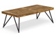 Couchtisch Holz Metall Braun 130x70x45cm