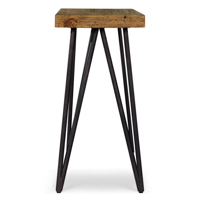 Console Bois Métal Marron 130x40x80cm