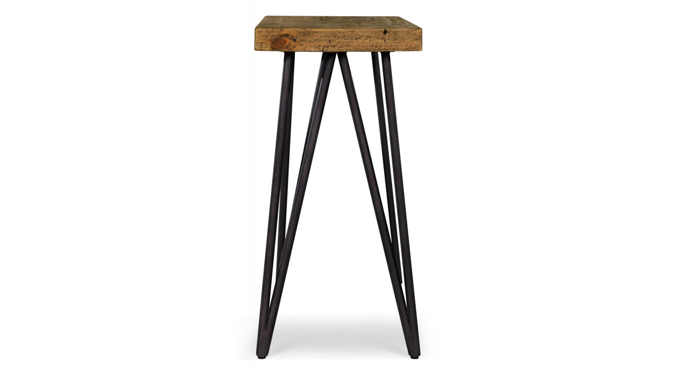Console Bois Métal Marron 130x40x80cm