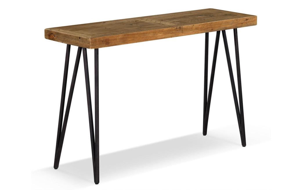 Console Bois Métal Marron 130x40x80cm