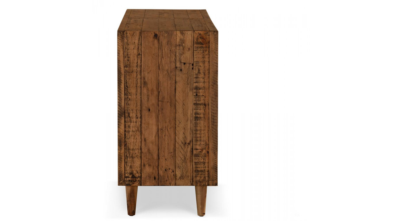 Buffet 2 Tiroirs Bois Marron 180x45x85cm