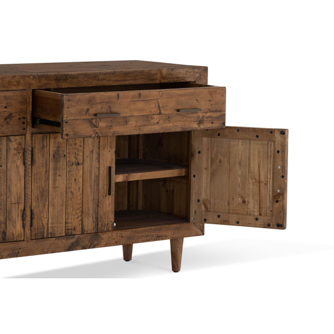 Anrichte mit 2 Schubladen Holz Braun 180x45x85cm