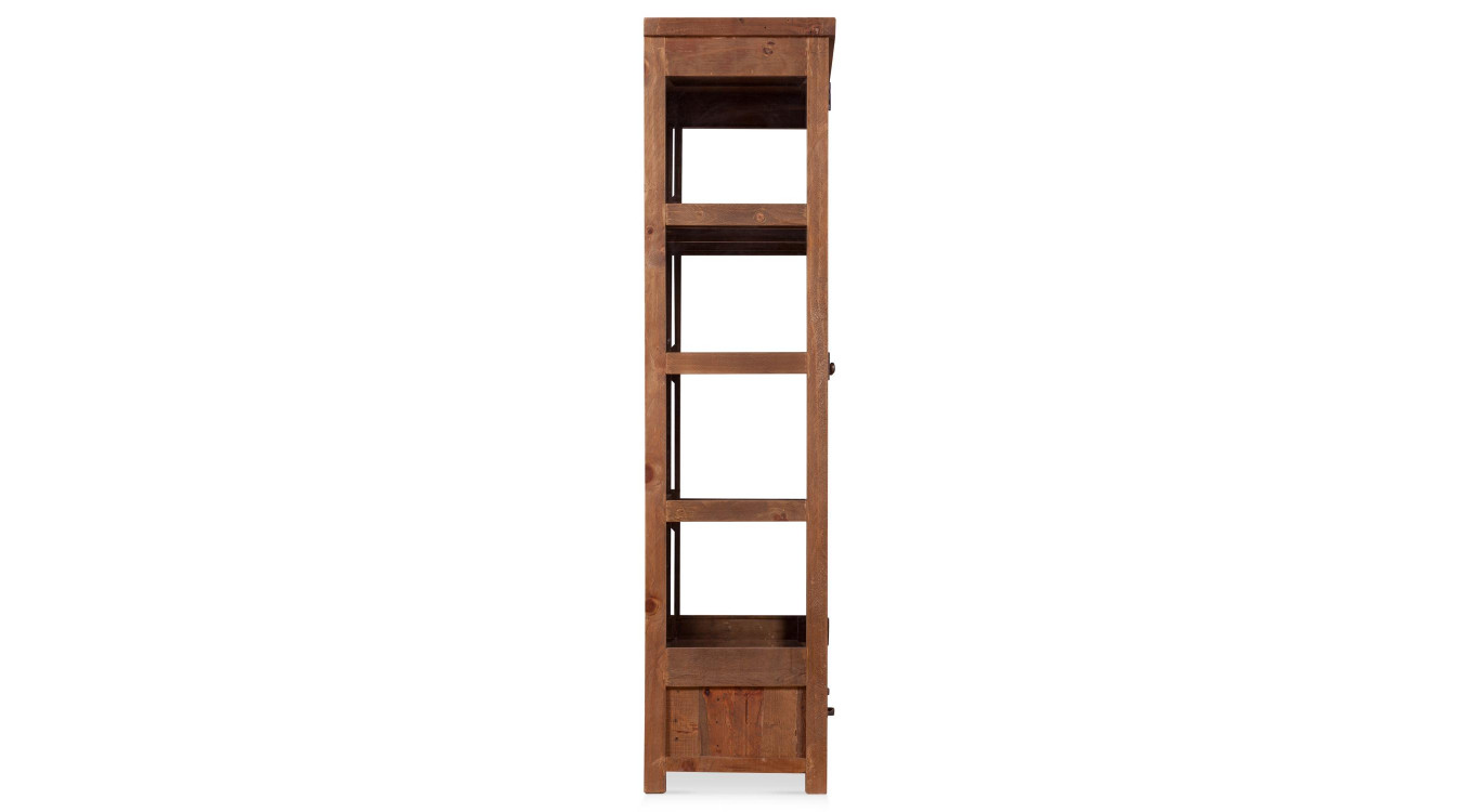 Vaisselier 1 Tiroir Bois Marron 90x45x180cm