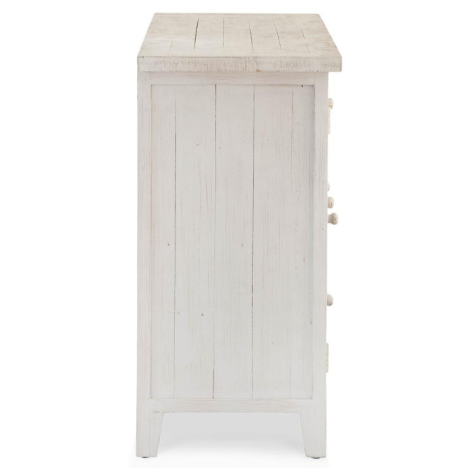 Buffet 3 Tiroirs Bois Blanc 160x45x90cm