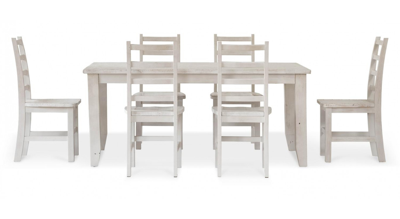 Esstisch Holz Weiß 180x105x77.5cm