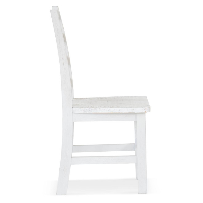 Lot de 2 Chaises Bois Blanc 47x54x101.5cm