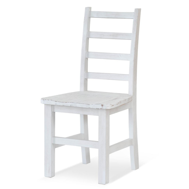 Lot de 2 Chaises Bois Blanc 47x54x101.5cm