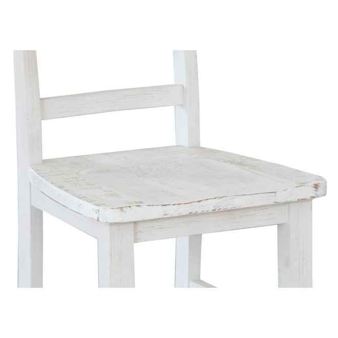 Lot de 2 Chaises Bois Blanc 47x54x101.5cm