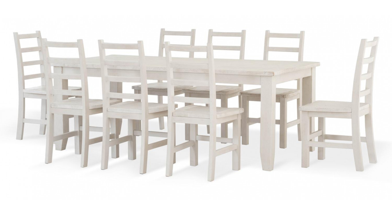 Esstisch Holz Weiß 210x105x78cm