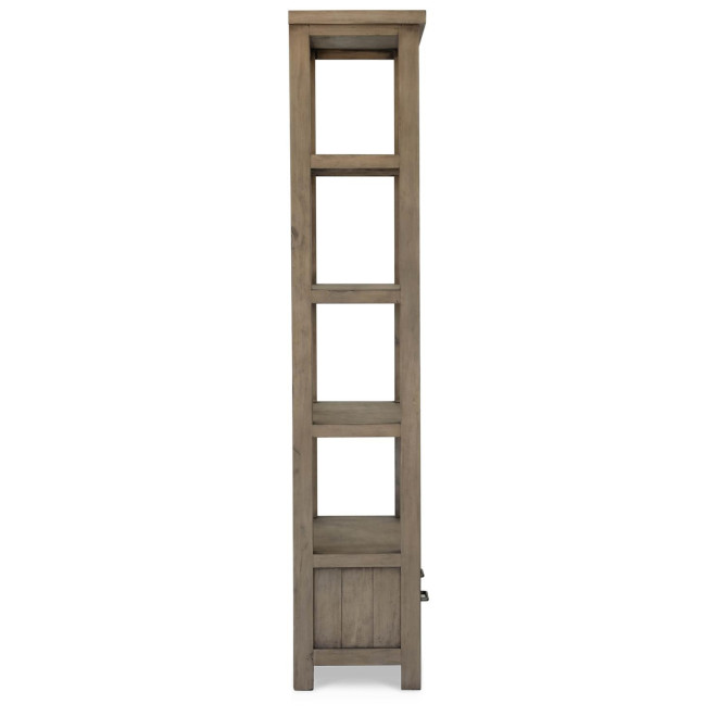 Bücherregal 1 Schublade Holz Braun 90x40x200cm