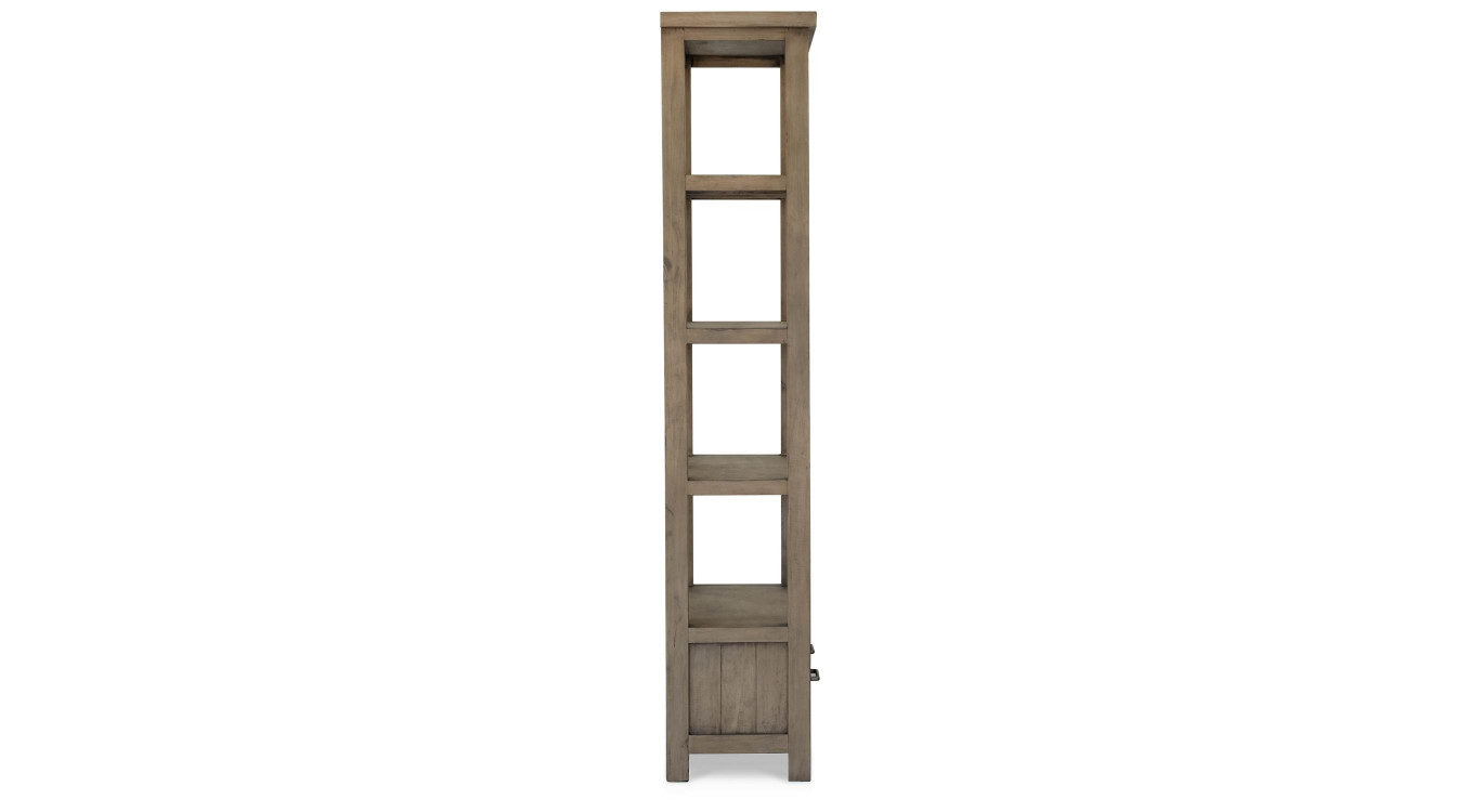 Bücherregal 1 Schublade Holz Braun 90x40x200cm