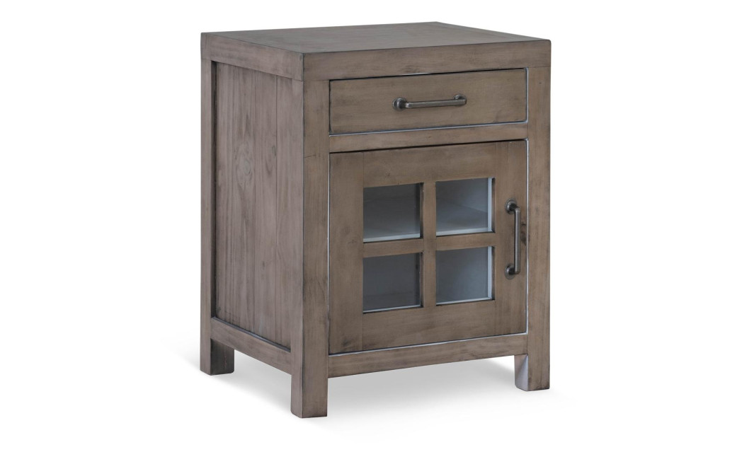 Table De Chevet 1 Tiroir Bois Marron 50x45x65cm