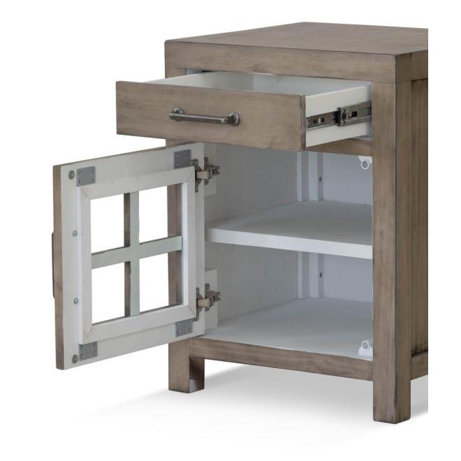 Nachttisch 1 Schublade Holz Braun 50x45x65cm