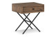 Nachttisch 1 Schublade Holz Metall Braun 50x40x55cm