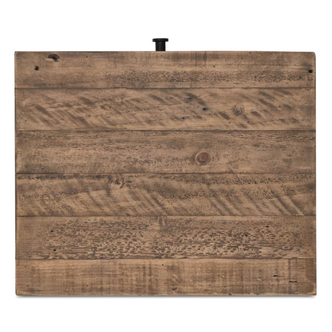Table De Chevet 1 Tiroir Bois Métal Marron 50x40x55cm