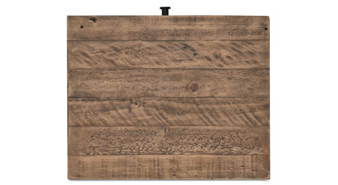 Table De Chevet 1 Tiroir Bois Métal Marron 50x40x55cm