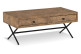 Table Basse 2 Tiroirs Bois Métal Marron 100x50x40cm