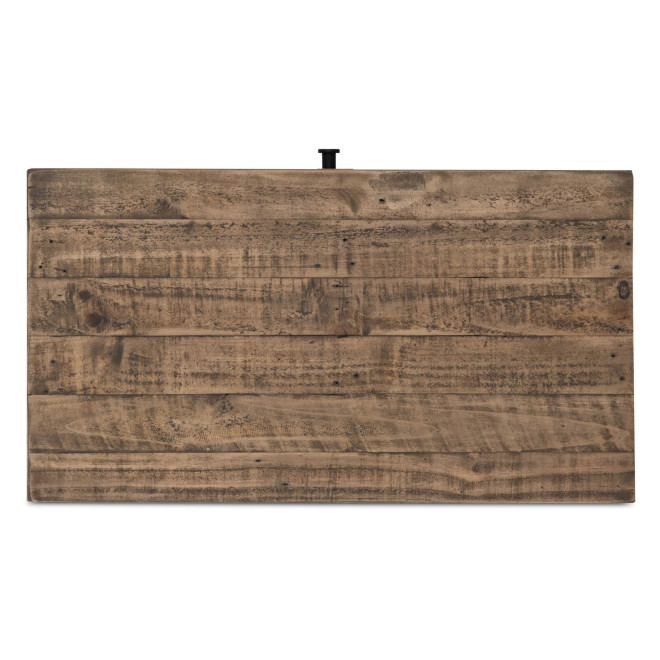 Console 1 Tiroir Bois Métal Marron 75x40x65cm