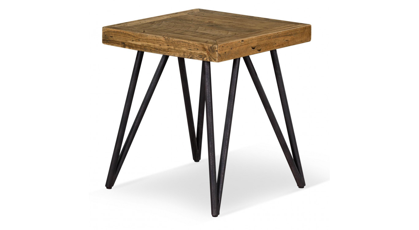Nachttisch Holz Metall Braun 50x50x55cm