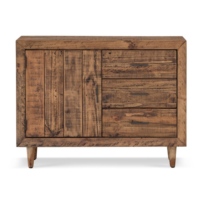 Anrichte mit 3 Schubladen Holz Braun 110x40x85cm