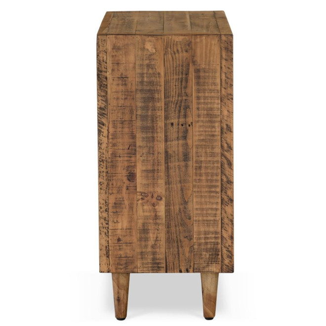 Buffet 3 Tiroirs Bois Marron 110x40x85cm