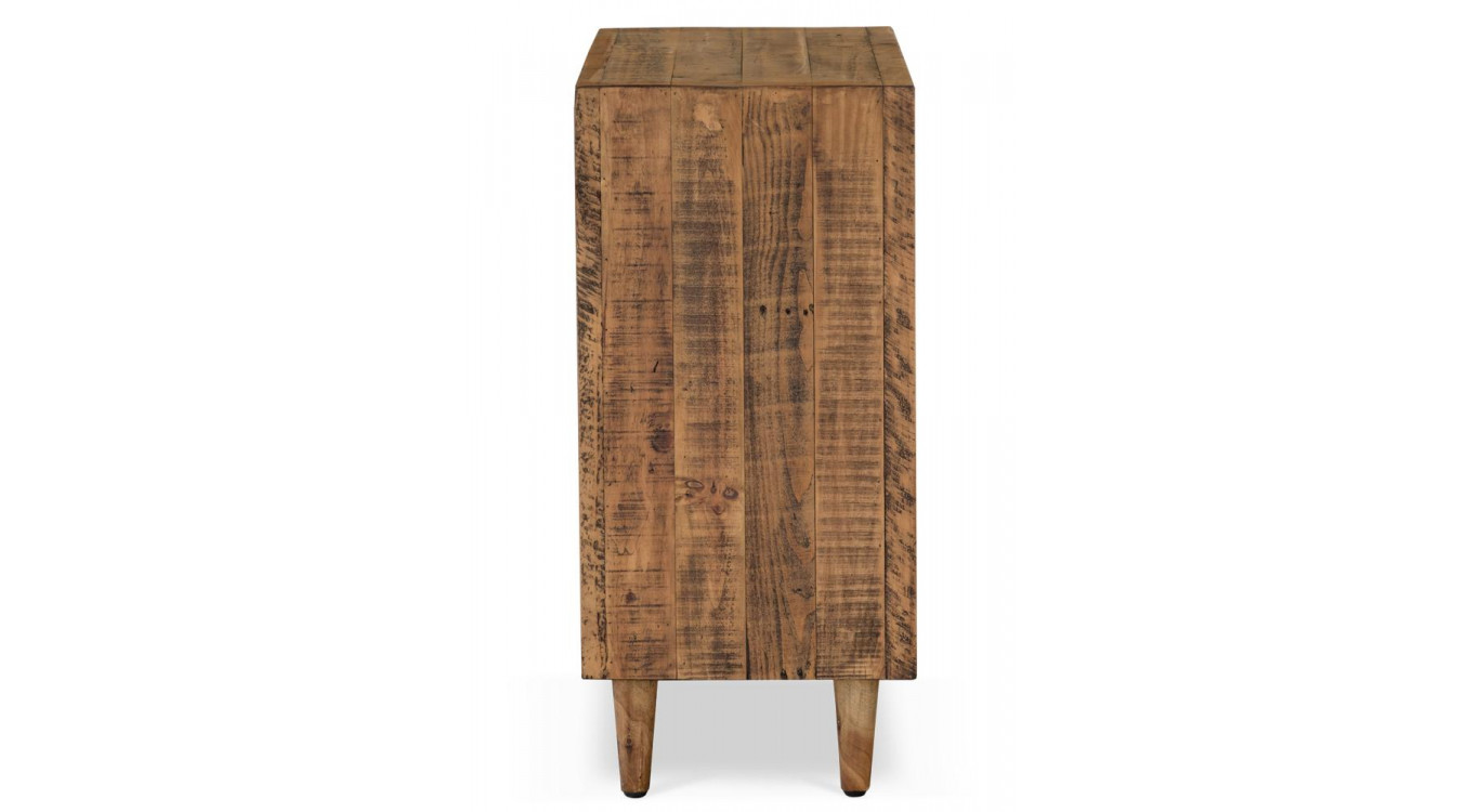 Buffet 3 Tiroirs Bois Marron 110x40x85cm