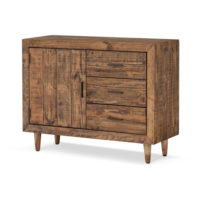 Buffet 3 Tiroirs Bois Marron 110x40x85cm